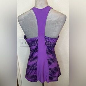Nike Dri-Fit Racerback Tank Top Women’s L Purple Printed Athletic Workout Top